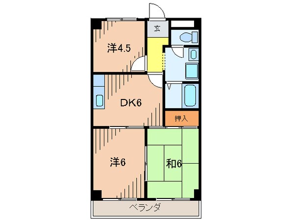 藤ハイツの物件間取画像